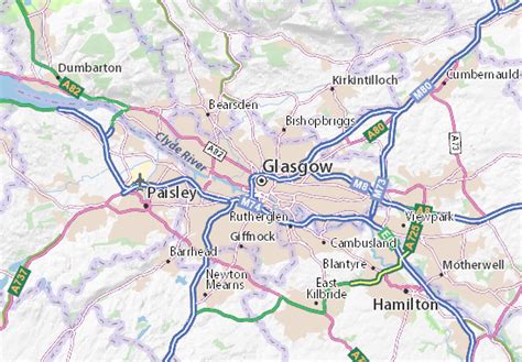 MICHELIN Glasgow City map .